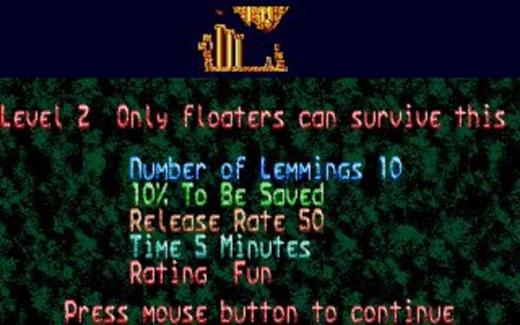 Lemmings screenshot